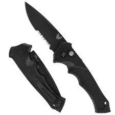 Benchmade Rukus II Automatic Serrated Black Blade Knife